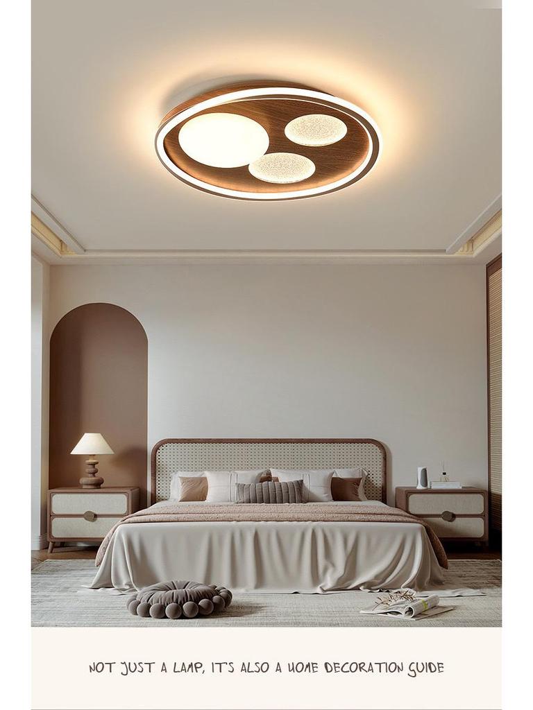 Walnut Ultra-Thin Full Spectrum Ceiling Light for Study Room, Living Room, or Bedroom