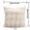 2pcs Faux Fur Plush Pillow Cases, Luxury Solid Color Square Pillow Covers with Hidden Zipper,Washable Home Decor & Holiday Gifts