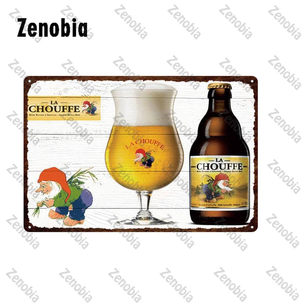 Beer Metal Sign Poster Wine Plate Vintage Plaque La Chouffe Metal Poster Wall Stickers Decorative Tin Platesign Bar Pub Decor