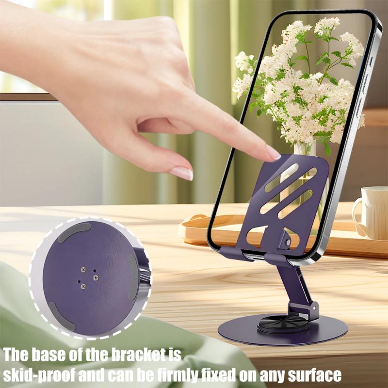 360 металлический стол держатель мобильного телефона подставка складной настольный кронштейн крепление для iPhone iPad Samsung Galaxy планшет Oppo Honor Redmi Note 13 12 11 Pro