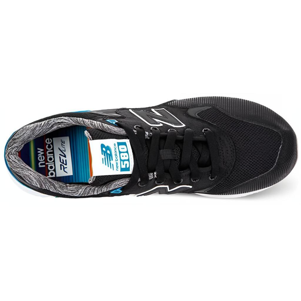 New Balance NB 580 Retro Fabric Low-Top Marathon Running Shoes Unisex Sneaker Black Blue MRT580MN