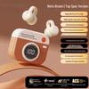 Беспроводные Bluetooth-наушники-клипсы в ретро-стиле для спорта, с шумоподавлением, не внутриканальные, с долгим сроком службы батареи, с цифровым дисплеем (Q87)