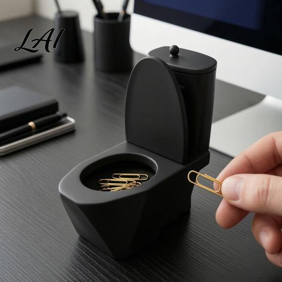 Decorative Planter for Office Toilet Shaped Flower Pot 3D Printed with Storage Funny Garden Accessory Tank Creative Plant Pot Desk And Bathroom