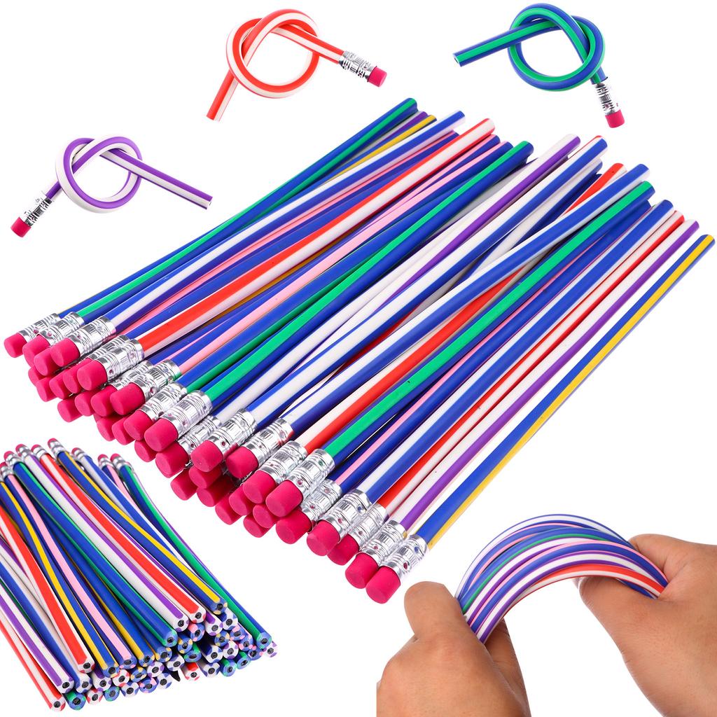 Пакет из 42 штук Flexibles Y Suaves, LáPices De 2.1 Pulgadas, LáPiz Suave Y Novedoso Con Borrador Para NiñOs, Regalo Para E