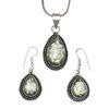 Rutile  Golden Set Earring Jewelry 18-20'' Pendant Quartz Sterling