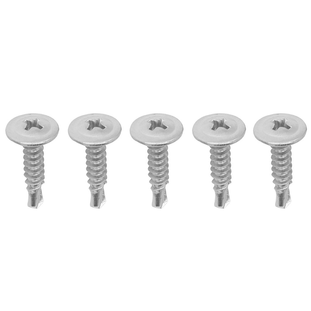 Набор из 100 саморезов с крестообразным шлицем и полукруглой головкой с шайбой из нержавеющей стали