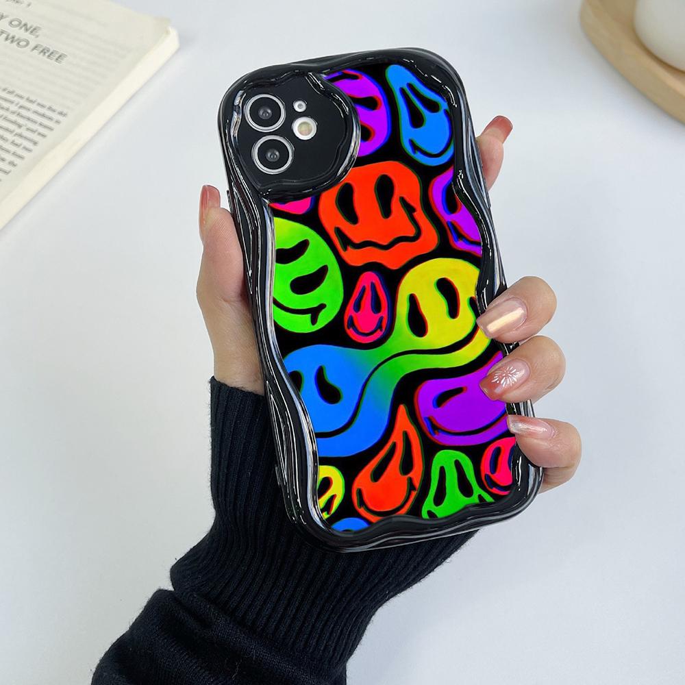 Ae88 Lovely Smiley Art Protective Phone Cases for Samsung S23 S24 Ultra A55 A14 A25 A13 Infinix Hot 40 Pro Tecno Spark 20C Wave TPU Back Cover