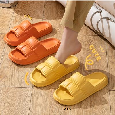 Удобные домашние тапочки, уличная одежда, противоударные тапочки с мягкой подошвой, нескользящие домашние тапочки для ванной комнаты