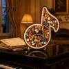 Instrument Note Jigsaw Puzzle Musical Wooden Decoration, Puzzle, Music Themed Family Night Challenge Game, Gift for Kids Adults Wood