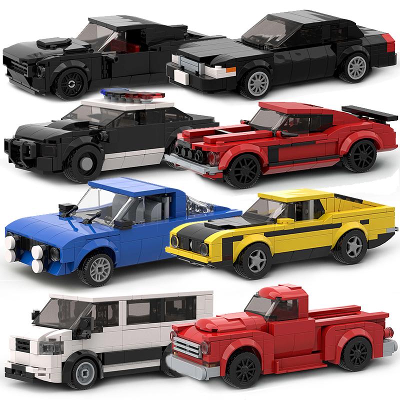 MOC City Speed Racer Классический Суперкар Строительные Блоки Кирпич Гонки Супер Техника Креативный Гараж DIY Набор Транспортное средство