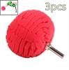 Универсальный 3 шт. Красный Мягкий 3"(76мм )Полировальный шар Финишный полировальный круг Полировальная подушечка для полировки автомобиля