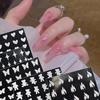 3D Наклейки для ногтей Серебристый Глиттер Украшение для ногтей Звезда Сердце Переводные Наклейки для ногтей^