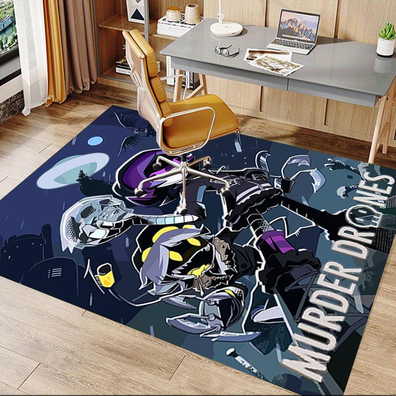 Murder Drones Nightly Pursuit Carpet For Playroom Bedroom Living Room Sofa Home Decorkids Game Area Rug Nonslip Floor Mat