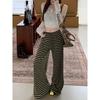 Kumikumi Idle Style Vintage Stripe Draped Casual Pants Female Autumn Loose Slimming and All-Matching Loose Pants Pants