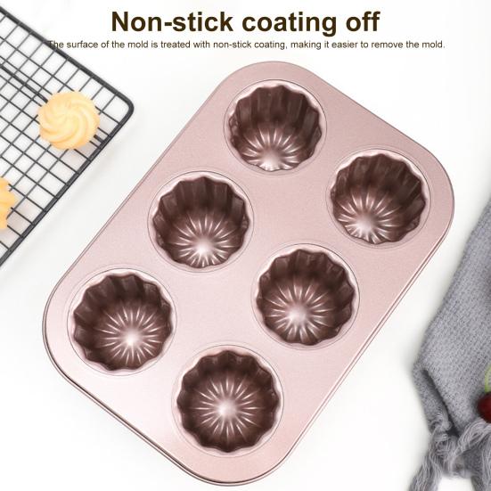 Многоразовая форма для торта, антипригарная, прочная, 6 сеток, Canele, помадка, десертная посуда