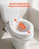 Raised Toilet Seat, 136.1 kg Load Capacity, 88.9 mm Lift Height, Commode Elevated Toilet Seat Riser with Enlarged Opening for Seniors, Elderly,