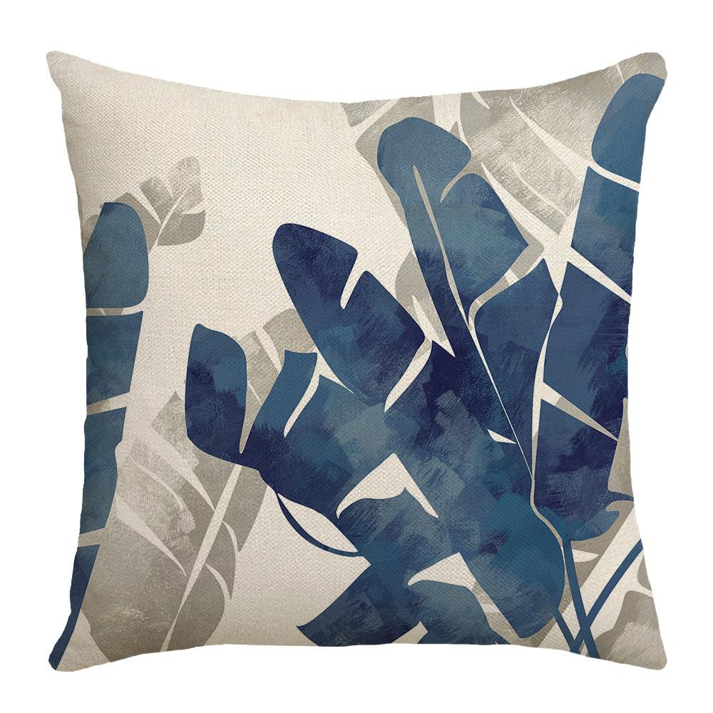 Plant Pillow, Banana Leaf Print, Car Pillow, Bedside Cushion, Linen Pillow Case