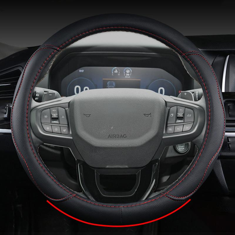 O Type Car Steering Wheel Cover Wrap For Ford Ranger 2018 2019 2020 2026 2026 2026 2026 Auto Accesorioss Holder Protector