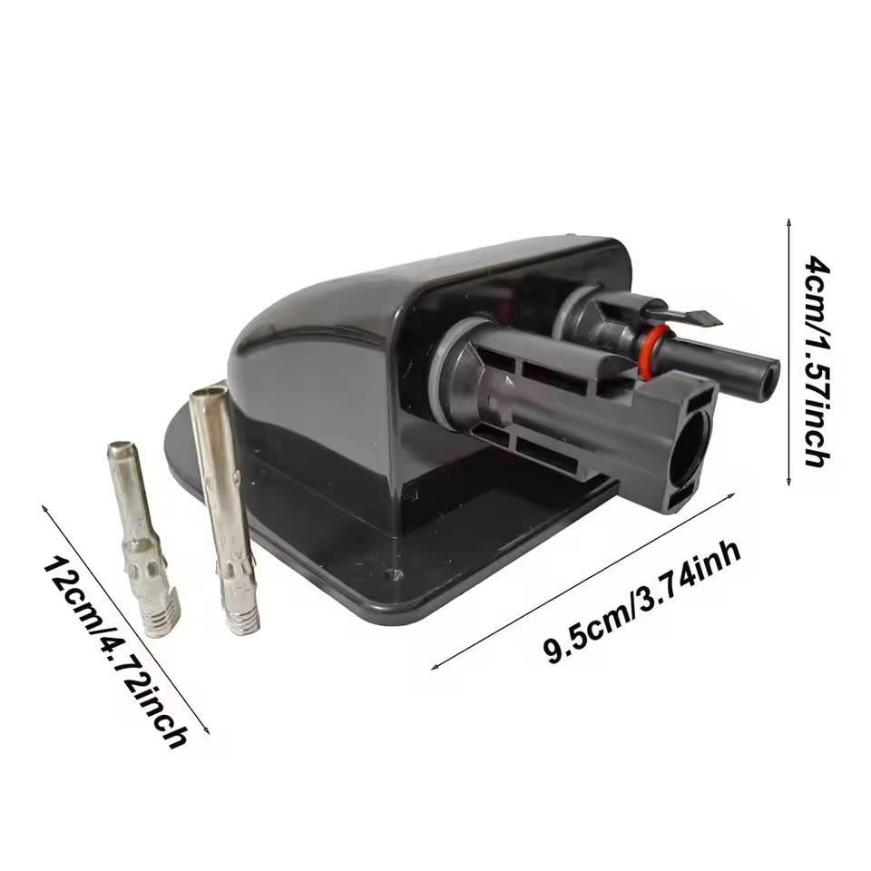 RV Double Wire Entry Gland Box Solar Panel Roof Wire Entry Gland Box Cable Motorhome White Double Hole RV Yacht Car Accessories