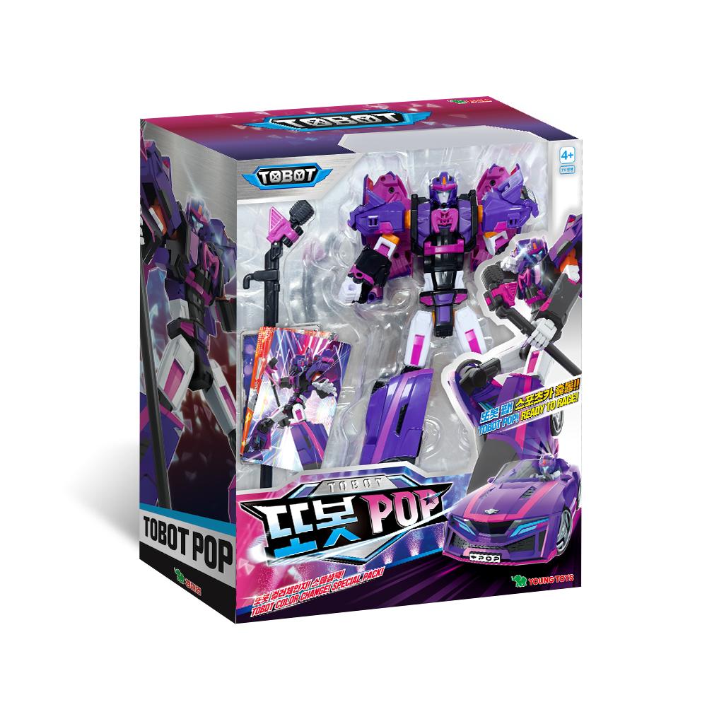 Young Toys Трансформер Tobot Pop Color Change Большая спортивная машина-кабриолет Робот