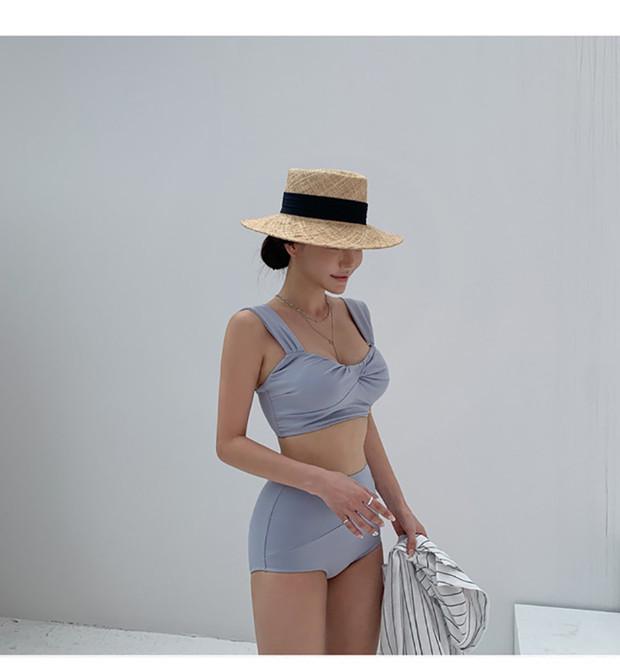 Европейский и американский слитный синий сексуальный купальник - Свободный размер, Новый и в наличии