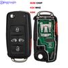 Jingyuqin 5B Remote ID48 434mhz ASK Flip Key Car For VW Volkswagan Sharan Multivan T5 Control Full Key