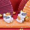 Micro Landscape Resin Desktop Decoration Wealth Fortune Cow Decoration Hold Silver Ingot Sleeping Gold Coin Bag Decoration
