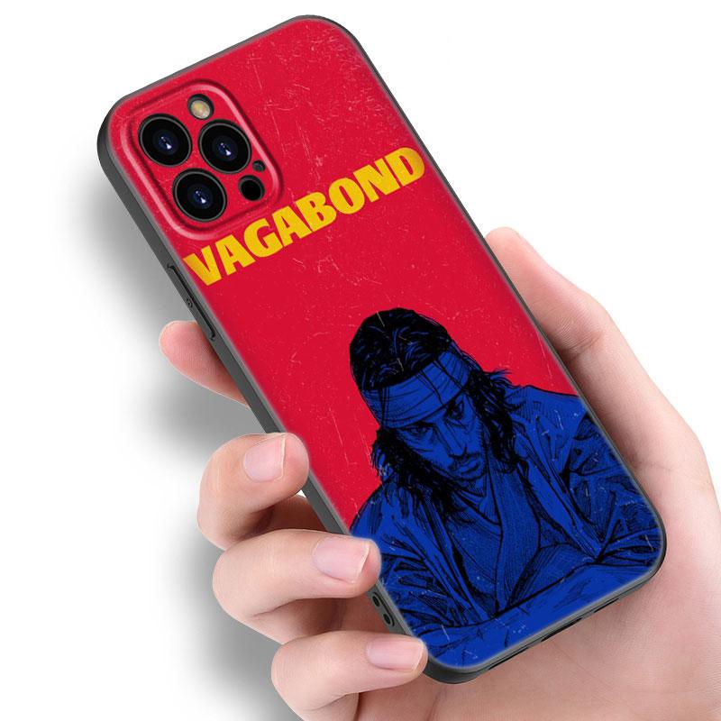 Чехол для телефона Vagabond Manga для Apple iPhone 12 13 Mini 11 14 15 Pro Max 7 8 Plus X XR XS SE 2020 2022 черный силиконовый чехол