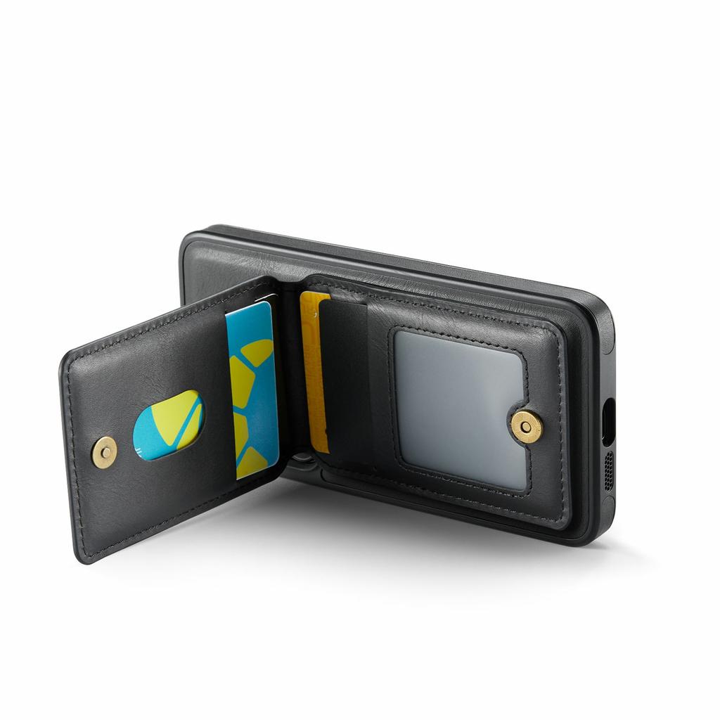 MAGKING K1 Series For Samsung Galaxy S25 FE Magnetic Case PC+TPU+PU Phone Cover with Card Holder