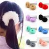Fashion Luxury 2 Fluffy Pieces Child Girl Fluffy Furry Scrunchies Hair Scrunchies Bands Ring Ponytail Holder Hairwear Hair Decoration