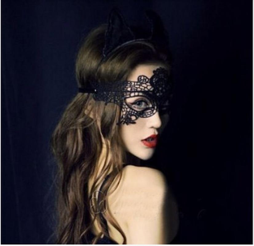 Lady Sexy Lace Fancy Dress Lace Headdress Fashion Jewelery Mask For Women Bilateral Straps Halloween