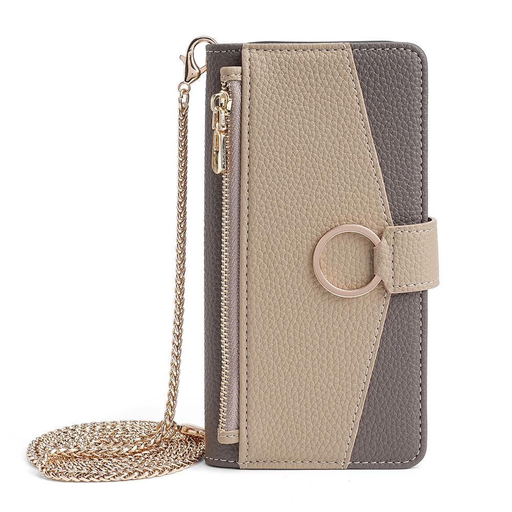 Cross-border Tecno Spark 20 Pro & Itel A50 4G Shoulder Strap Wallet Mirror Leather Phone Case