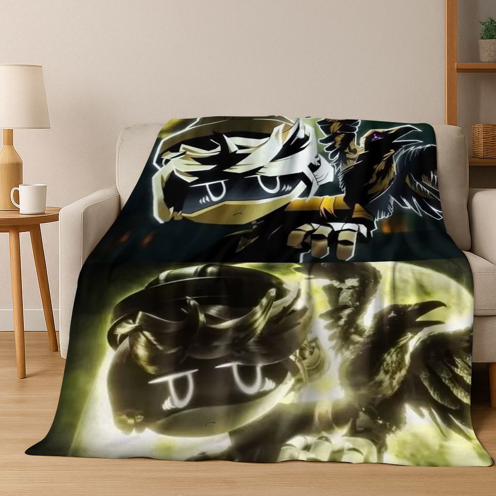 Cartoon Murder Drones Uzi Robot Art Flannel Blanket,Cozy Soft Throw Blanket for Home Bedroom Bed Sofa Picnic Cover Gift Kids