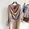 New Silk Fashion Scarf Blouse Decorative Scarf Geometric Chain Color Block Commuter Scarf Neck Protection Shawl