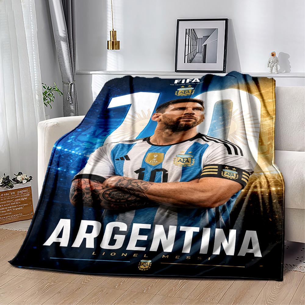 Messi 270 Blanket Soft & Cozy Great for Couch Chair Bedding Four Seasons Multipurpose Playful Design Ideal Gift for Friends Family Couples Picnic