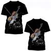 Fashion Fun Guitar Graphic T Shirts For Men New Casual Trend Personality Harajuku Printed Round Neck Short Sleeve Tops