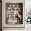 Современный феминистский настенный художественный постер «Я могу делать все, что захочу», принты «Мария-Антуанетта», забавное искусство, холст, картина, художественный декор для спальни