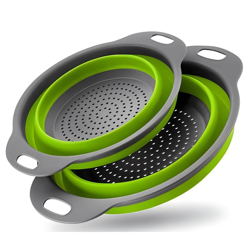 Collapsible Pasta Strainers,Kitchen Colander for Draining Fruit, Kitchen Silicone Filter Vegetables Baskets, Sink Washing Bowl