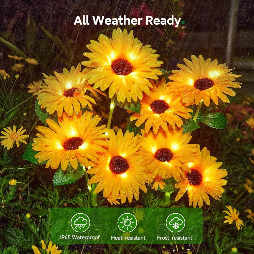 Xiaomi Solar Daisy Flowers Lamp LED Garden Decorative Light Waterproof Outdoor Decorations for Garden Yard Lawn Pathway Holiday Decor