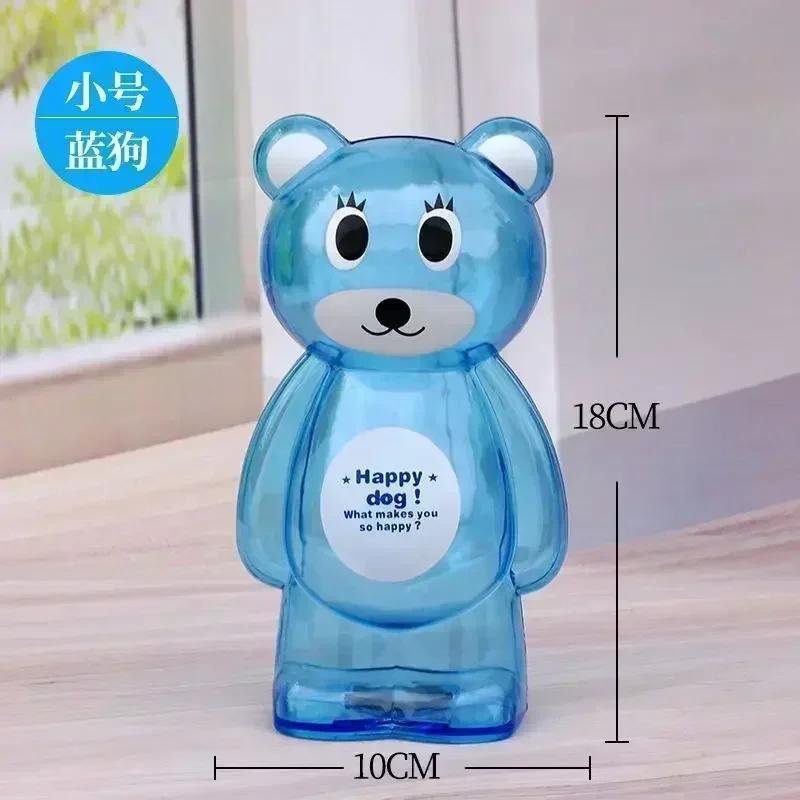 Креативный маленький медведь Копилка Прозрачная монета Бумага Деньги Сберегательная коробка Милый сейф Детский праздничный подарок Декор рабочего стола