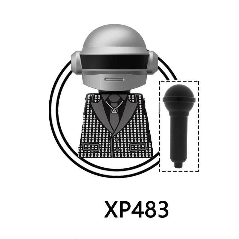 KT1063 Daft Punk Рок-группа Музыка Конструктор Персонажи Фигурки Кирпичики Сборка Детская Коллекция Игрушки