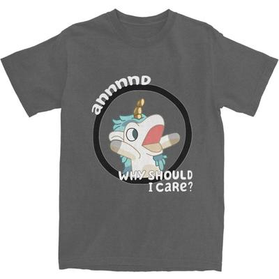 Смешная футболка Blueys Unicorse Why Should I Care Пляжная повседневная футболка Хлопковая футболка с новинкой Для пары Топ с короткими рукавами