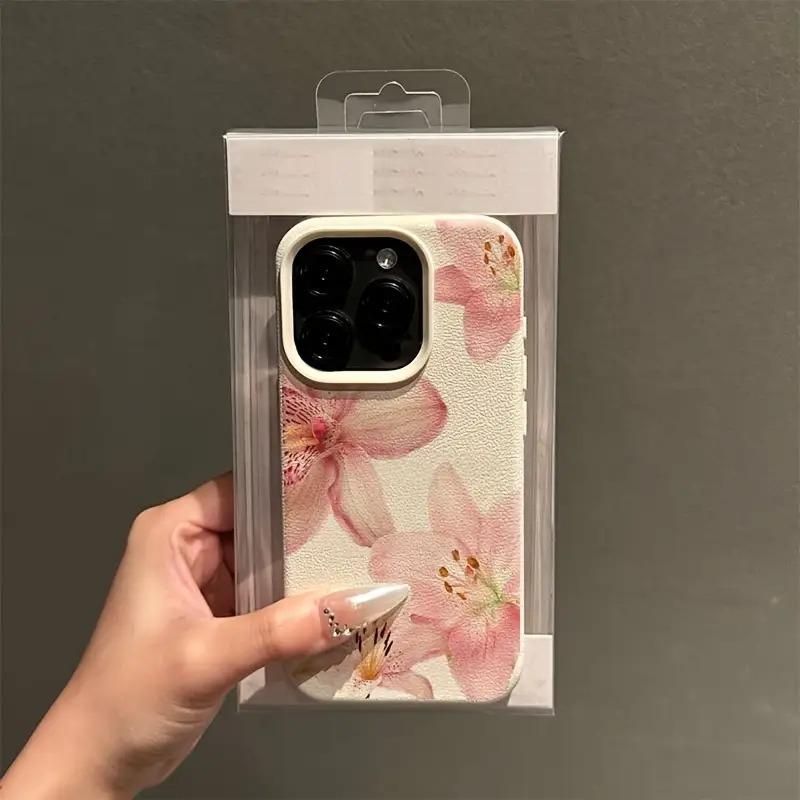 Элегантный розовый цветок лилии Чехол для телефона для iPhone 17 16 15 14 13 12 11 Pro Max Цветочный мягкий силиконовый ударопрочный женский чехол