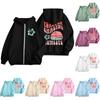 Women's Zip Up Hoodies Teen Girls  Flowers Printed Sweatshirt Clothing Casual Drawstring Jacket With Pockets