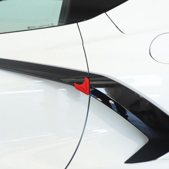 Red Silicone Door Anti-Collision Sticker Trim For Corvette C8 +