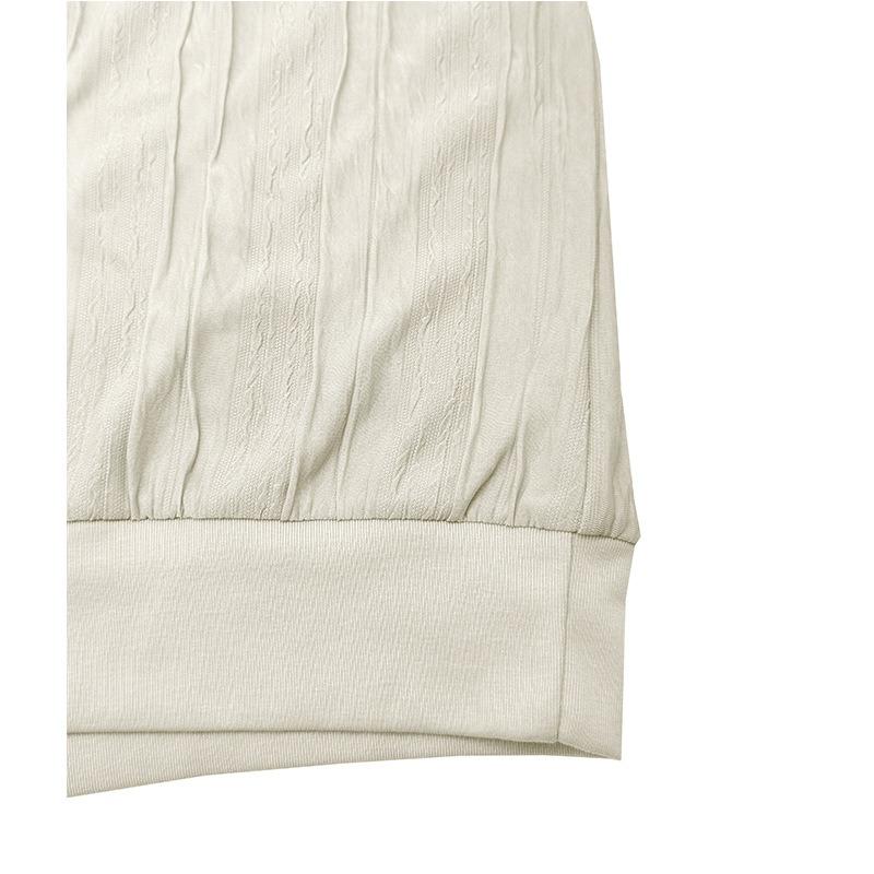 Men's Short Sleeve Jacquard T-Shirt, Loose Fit Crewneck Pullover, Breathable Moisture Wicking Vintage Casual Top
