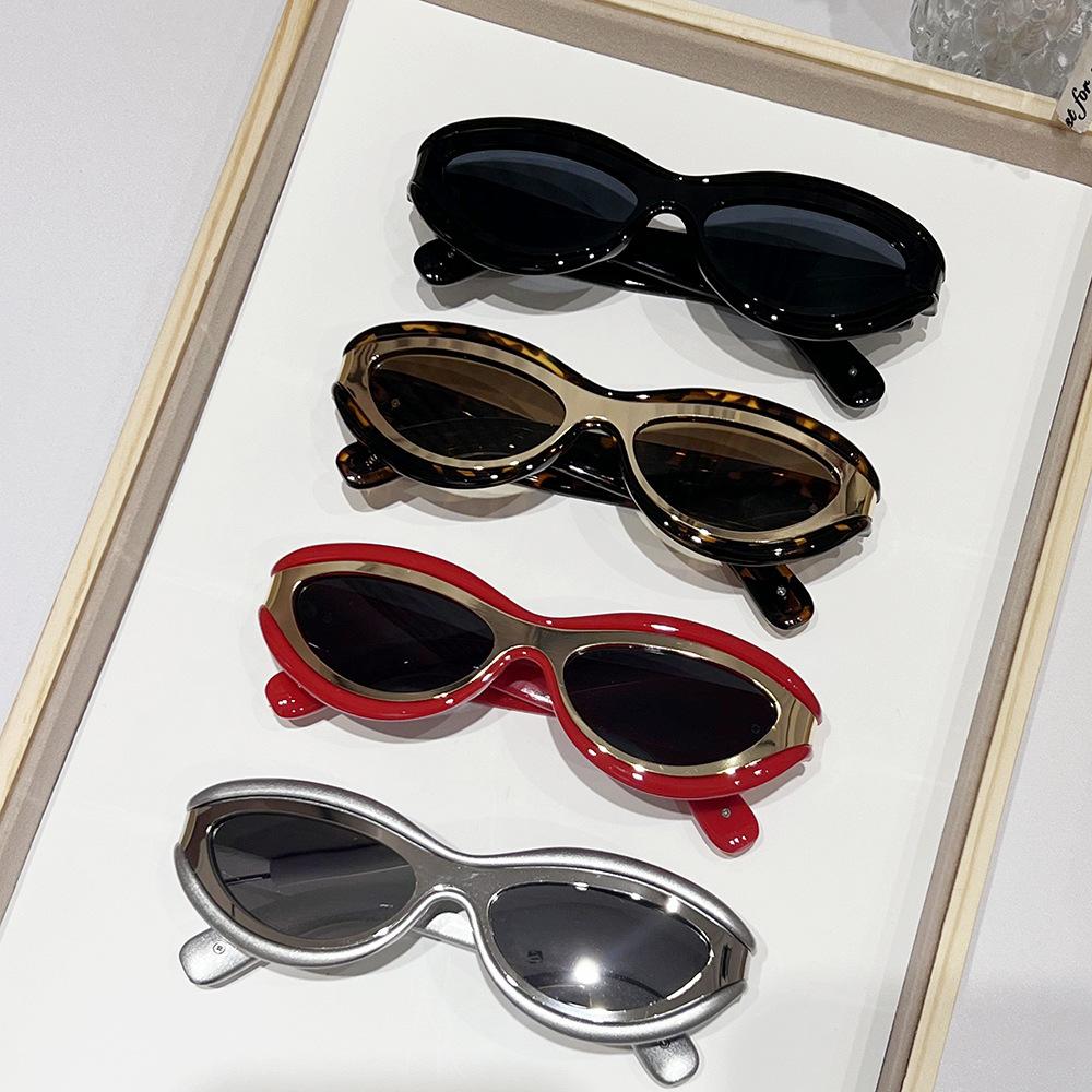 Personalized color matching retro sunglasses European and American cool men's and women's high-end outdoor sunglasses UV-proof sunglasses