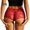 Women Panties Hollow Out Lace Mid Waist Soft Breathable Anti Septic Soilid Color Elastic See Through Lady Underpants Briefs Underwear