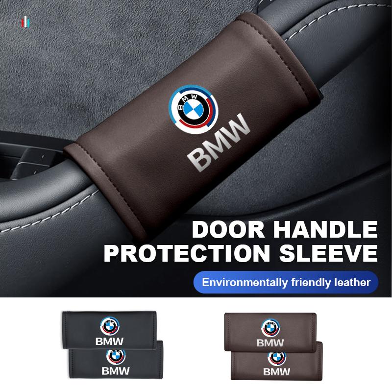 NNEJ4 Car Door Inner Handle Protector Cover Leather Protective Case For BMW 50th Anniversary Edition E36 E46 E53 E90 E60 E93 E87 G20