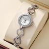 Korean Heart-Shaped Rhinestone Ladies' Quartz Bangle Watch - Fashion Fairy Style